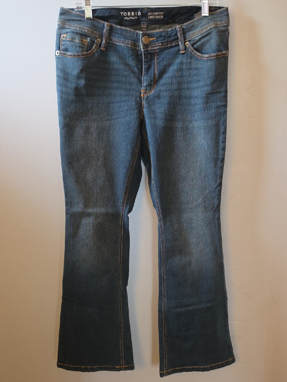 Torrid Mid-Rise Dark Blue Bootcut Jeans